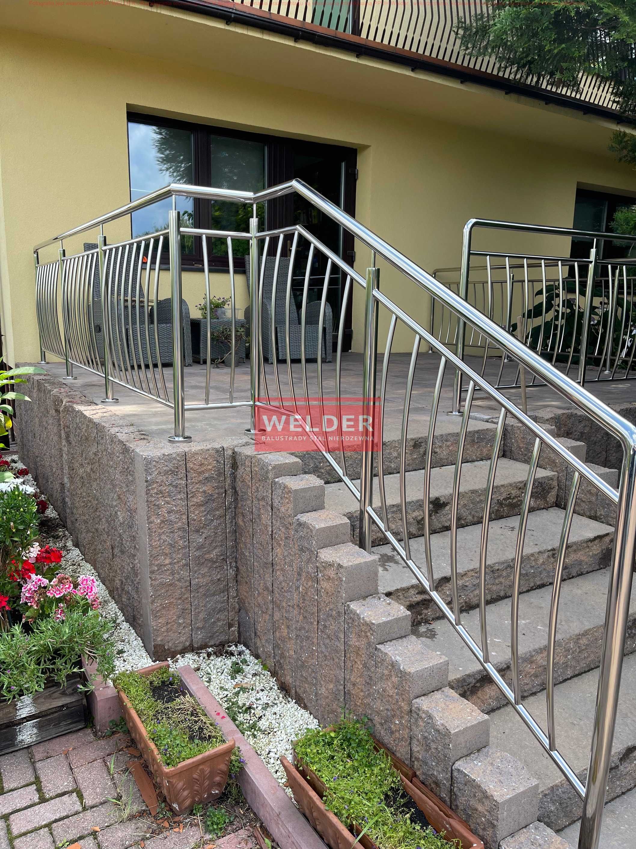 Balustrady Harfa nierdzewna szklane antracyt francuskie