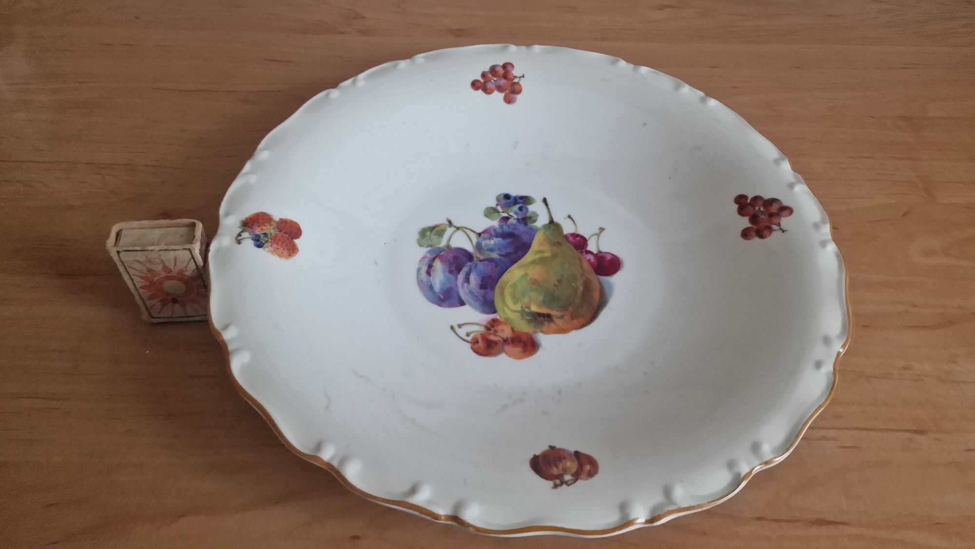 Stara patera w owoce porcelana Koenigszelt Jaworzynka lata 50 ub.w