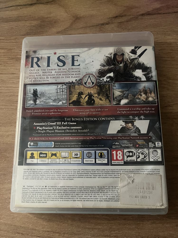 Assasin’s Creed III Ps3