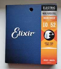 Struny do gitary elektrycznej Elixir 10-52 NanoWeb, 6 strun
