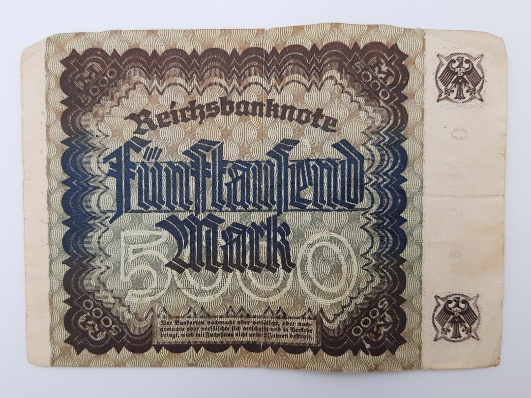 Stary Banknot kolekcjonerski Niemcy 5000 marek 1922