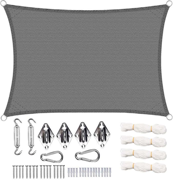 Toldo Vela Sombreamento Jardim/Terraço — Proteção UV, Várias Medidas