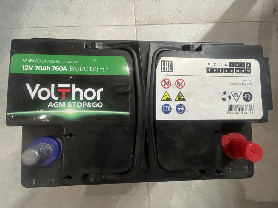 Акумулятор гелевый 70Ah 12V 760A