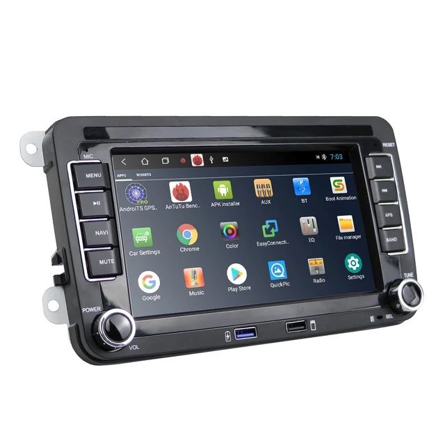 Rádio 2din 7" Android 10 volkswagen skoda seat wifi GPS USB NOVO