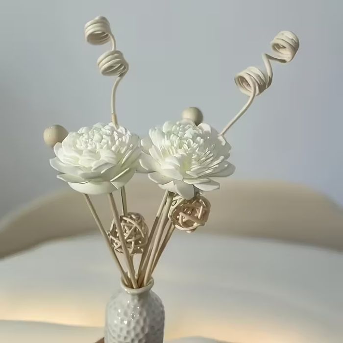 Набір для декору DIY: штучні квіти з вазою і паличками для дифузора