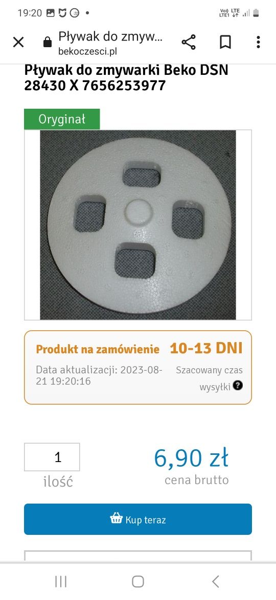 Zmywarka do zabudowy BEKO DSN28430X