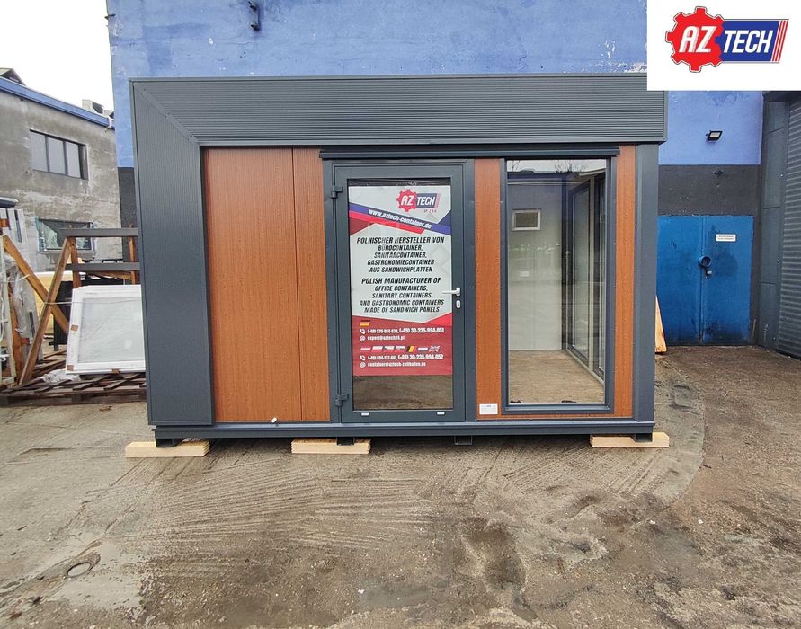 Kontener biurowy / Pawilon handlowy / Przeszklony kontener 4,0 x 2,5 m