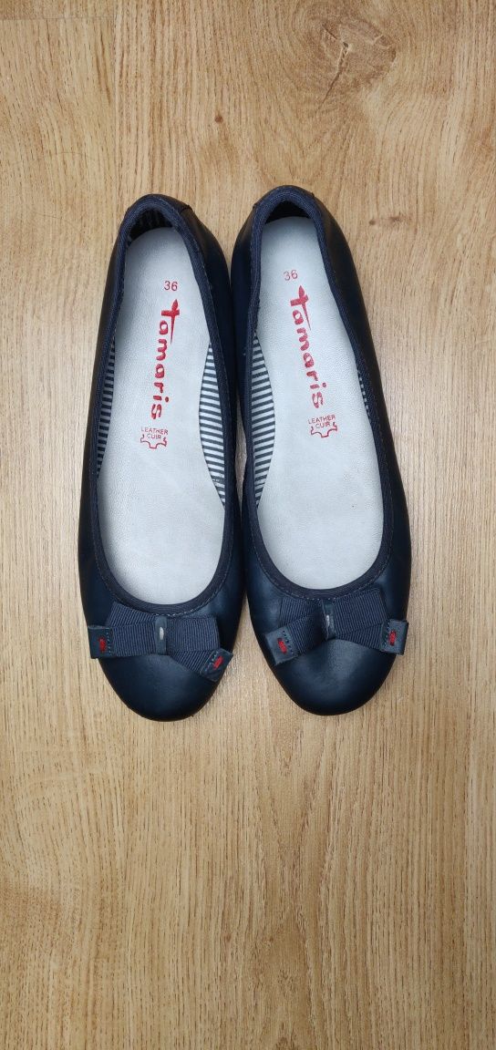 Baleriny skórzane Tamaris 36