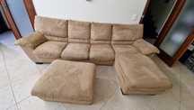 Sofá chaise long 4 lugares 1 puff grande
3 lugares mais