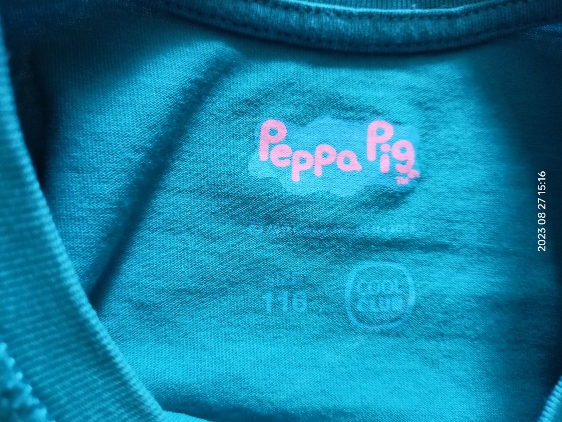 2 koszulki na ramiączkach 110/116 Peppa Pig Świnka Peppa Cool Club
