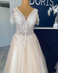 Suknia ślubna księżniczka tiul regulowana 40 42 44 Salon Ślubny Doris
