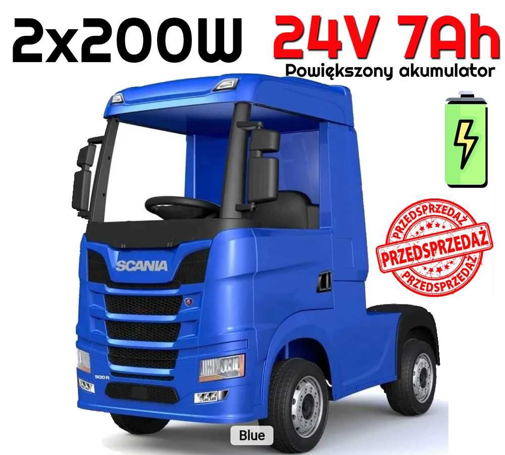 NOWOŚĆ! Autko na akumulator TIR SCANIA dla dzieci 24V 400W ciężarówka