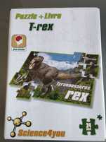 Puzzle T-Rex 24 peças + livro muito bom estado