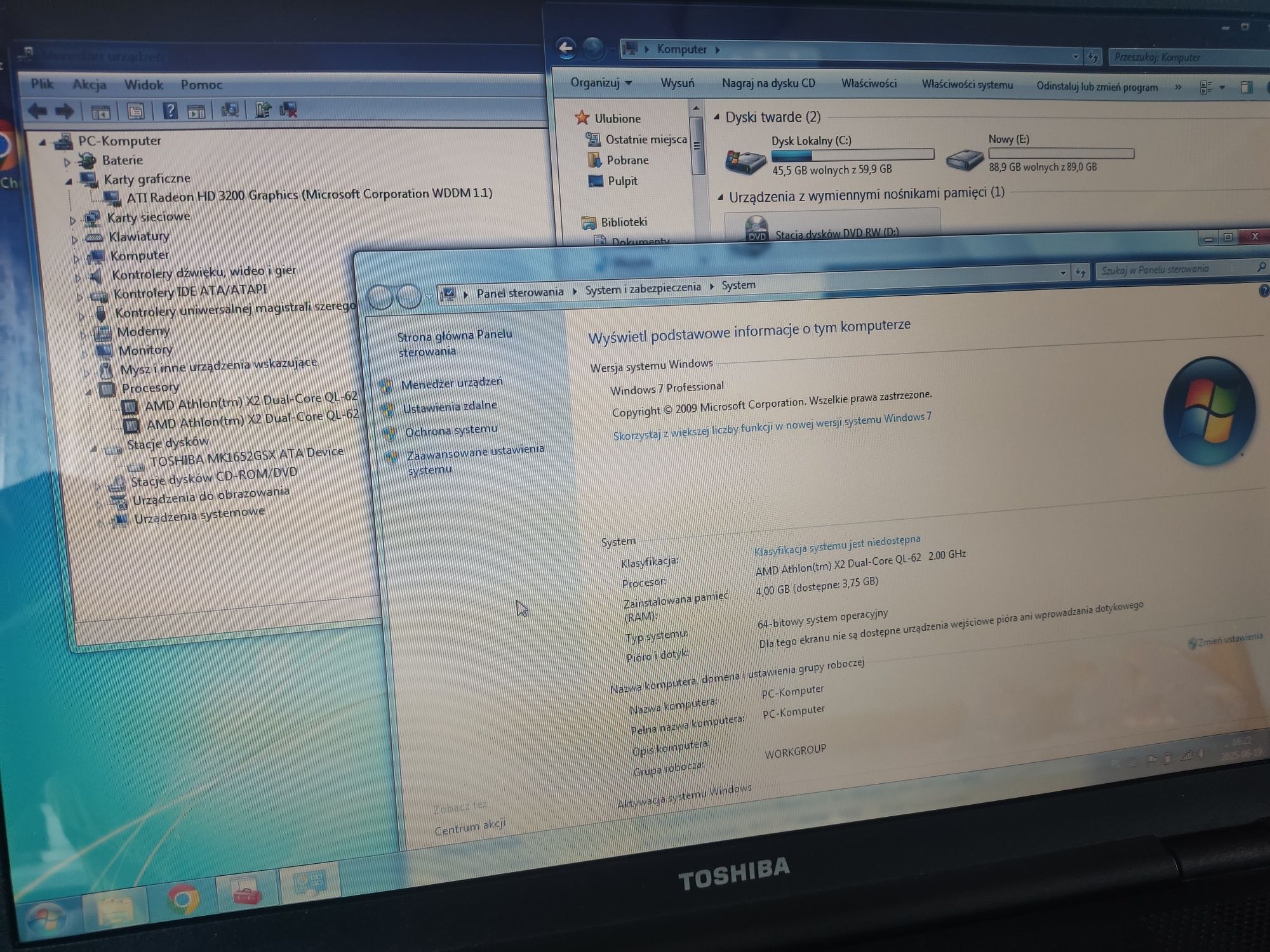 Laptop Toshiba Satellite L350D-201