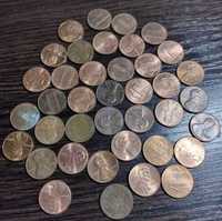 Монета один цент. 39 шт