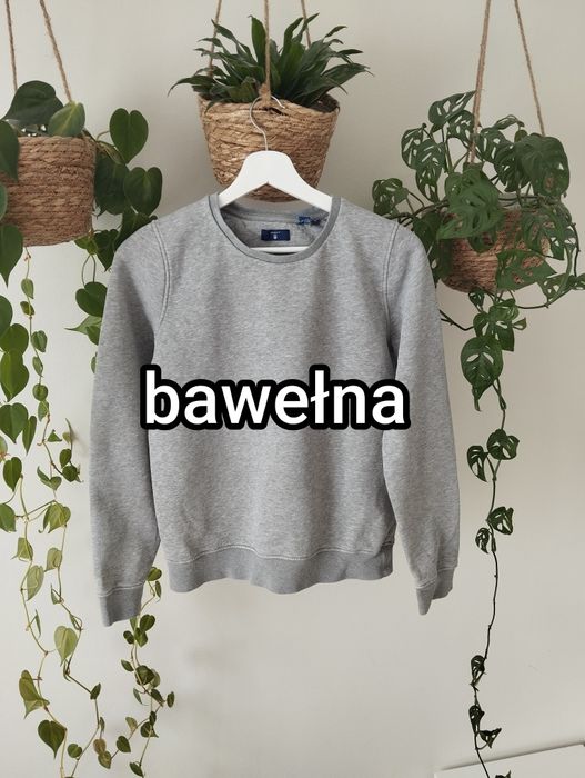 Damska bluza bawełniana, basic, szara, bawełniana r.36 Gant