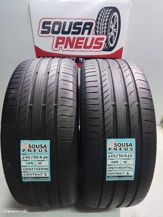 2 pneus semi novos 275-50r20 continental - oferta dos portes