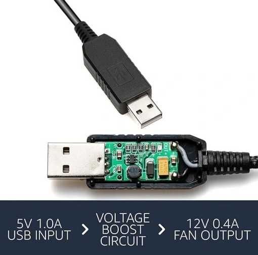 Kabel zasilający wentylator z przełącznikiem i rozdzielaczem, zestaw