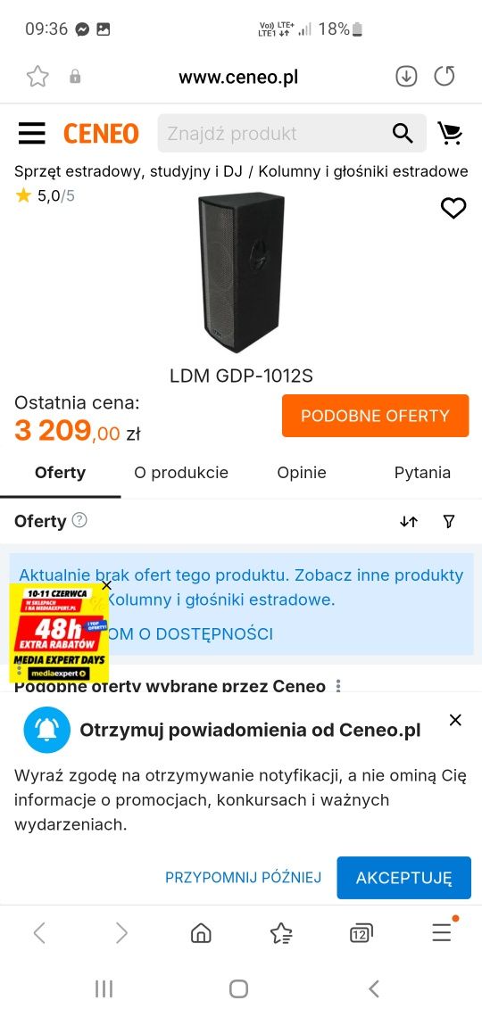 Kolumny LDM 1000RMS x2 Wzmacniacz The t.amp 2400
