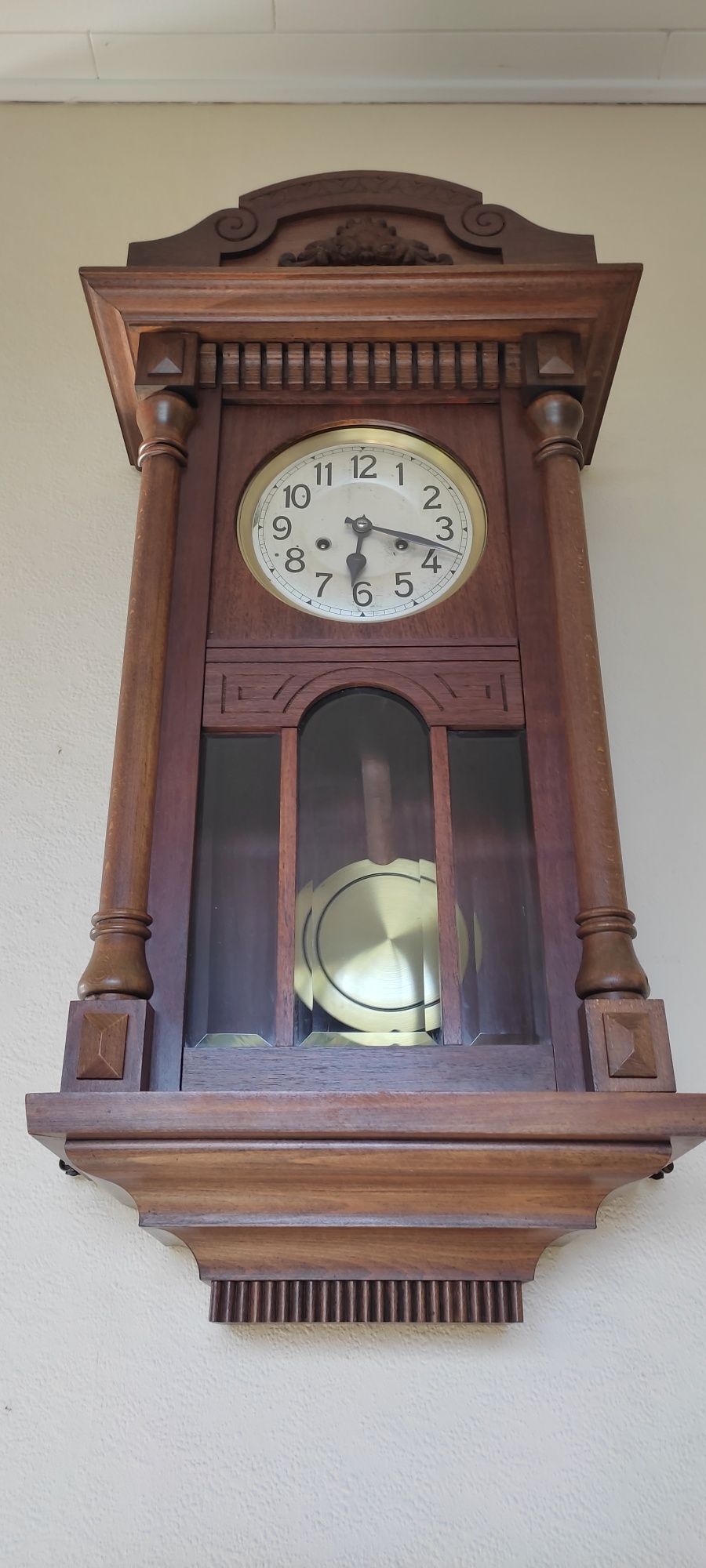 Zegar gabinetowy HAU w 100% oryginalnym stanie, jak ze sklepu, 98 lat