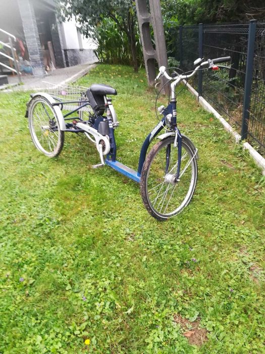 Rower trzykołowy z napędem elektrycznym