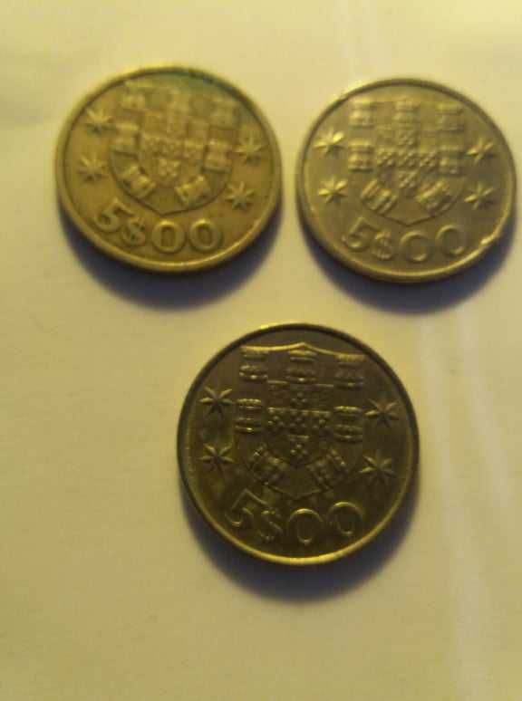 Moedas Portuguesas - 5$00-10$00-25$00-50$00 - desde 0,30 cêntimos