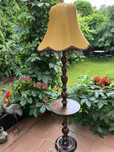 Oryginalna drewniana lampa vintage
