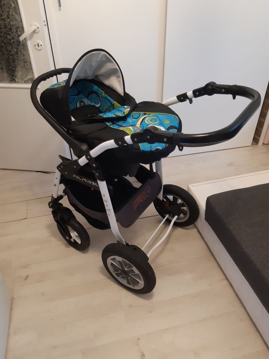 499Wozek 3w1 3 w 1 nemo dla chłopca niebieski