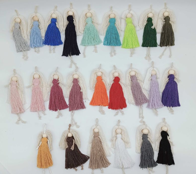 Kolorowe Aniołki/Lalki z Makramy – Ręcznie Robione!  #Handmade