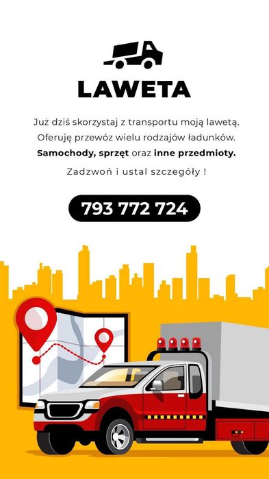 Transport!!!Autolaweta!!!Wyciągarka!!!