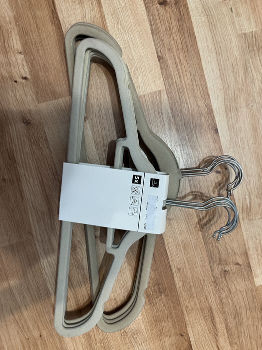 Okazja! Dwa Nowe komplety wieszaków na ubrania welurowe szare