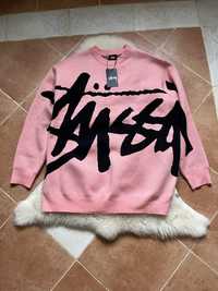 Свитер Stussy Big Logo Pink стусси світер рожевий