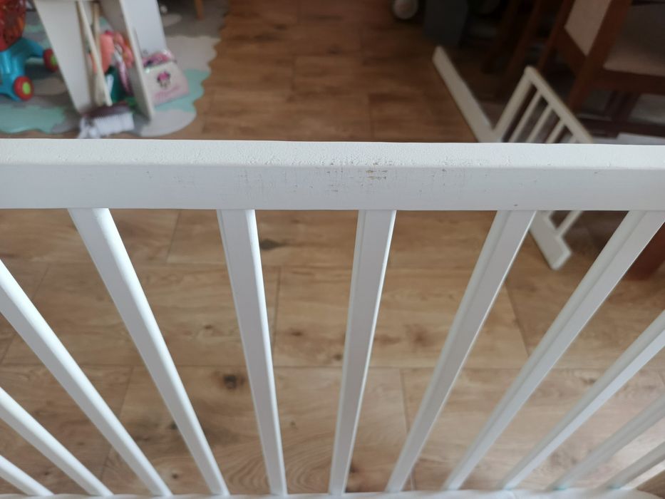 Łozeczko dla niemowląt 2w1 + materac + całe wyposażenie