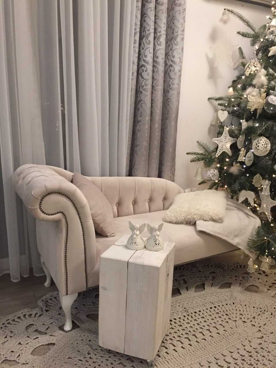 Szezlong stylowy pikowany duży wybór tkanin leżanka sofa na wymiar