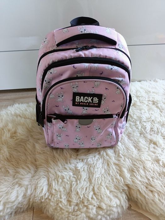 Plecak back up różowy tornister w sarenki usztywniane plecy