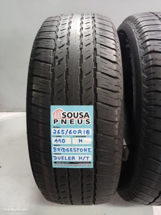 2 pneus semi novos 265-60r18 bridgestone - oferta dos portes