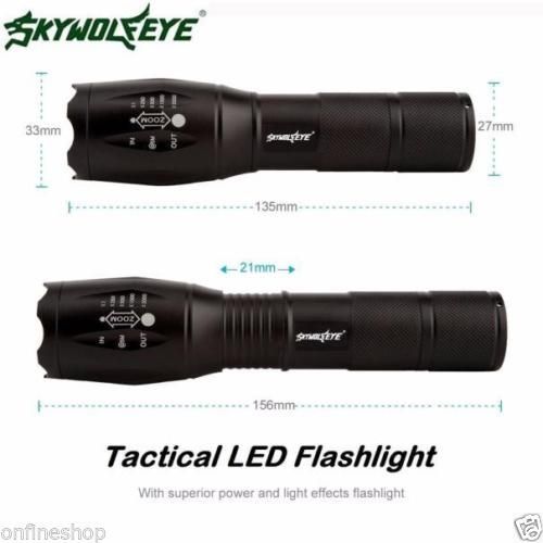 10000 lumens lanterna pilha foco militar T6 cree X800 G700