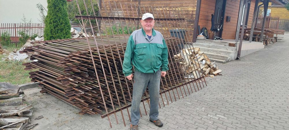 Stalowe przęsła fi 18mm wysokość 200 cm czuby ręcznie kute wypasione !