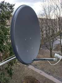 Antena satelitarna 80×90 uchwyt i konwerter, kabel