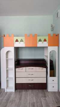 Детская Кровать-Замок с матрасом.