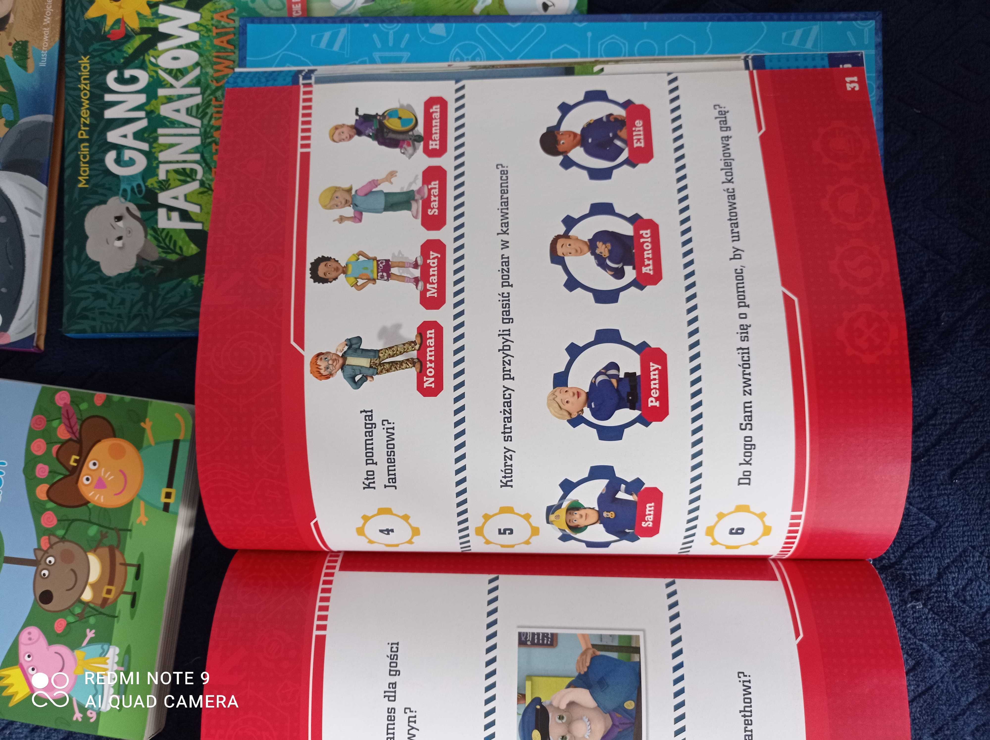 Książeczki książki dla dzieci Strażak Sam Świnka Peppa Gang Swojaków