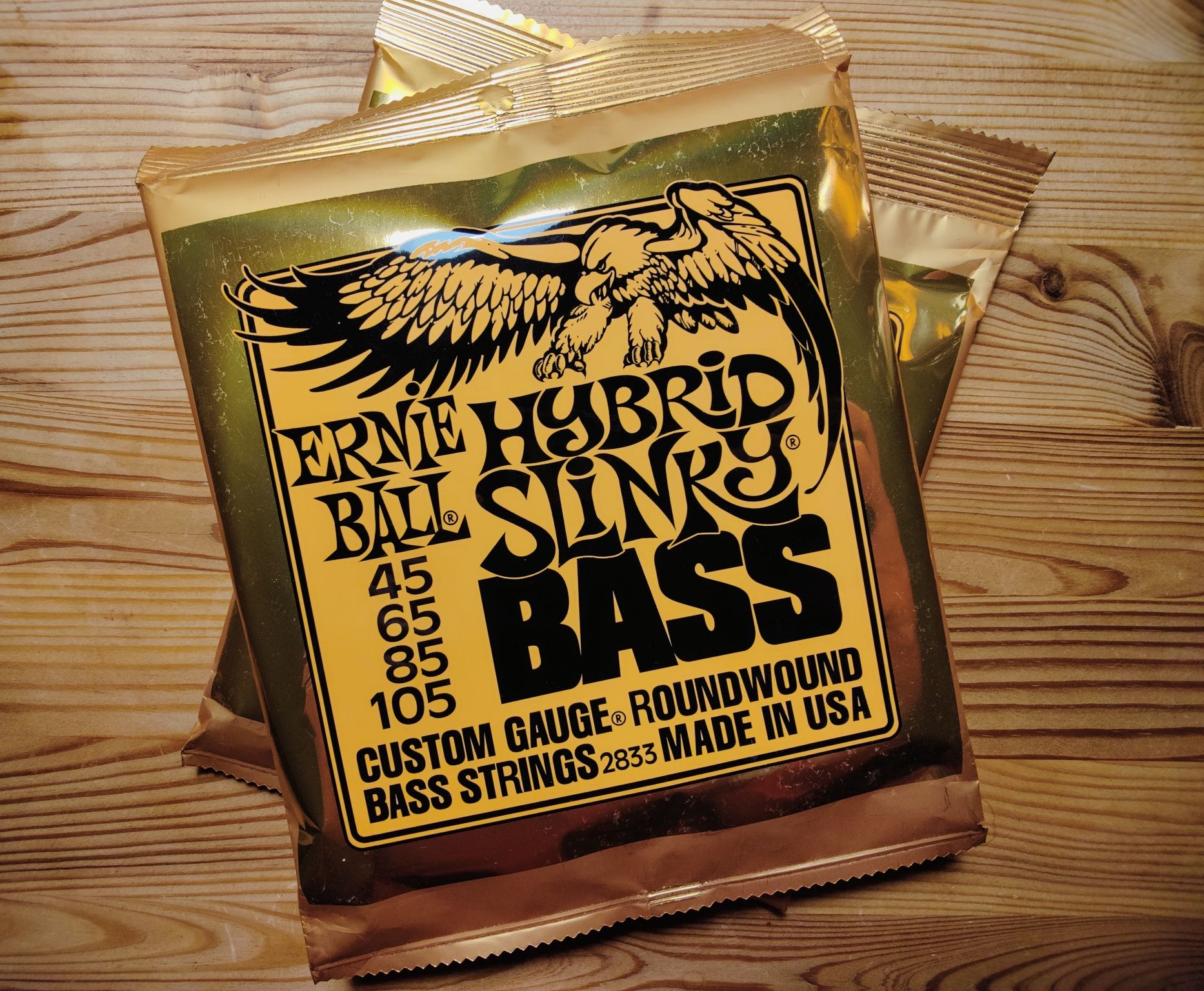 Struny do gitary basowej basu Ernie Ball Hybrid Slinky Bass 45-105