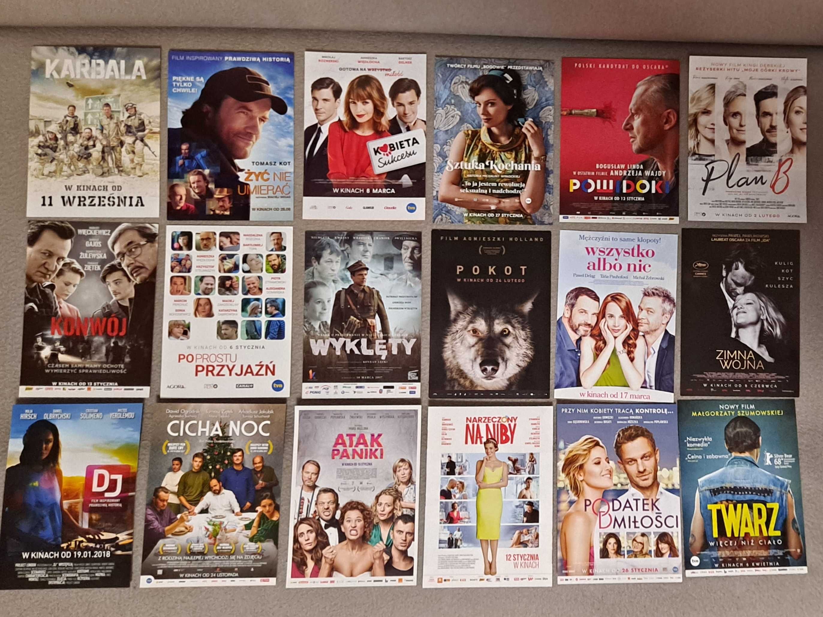 ulotki / mini plakaty filmowe - filmy polskie - zestaw 50 szt - nr 1