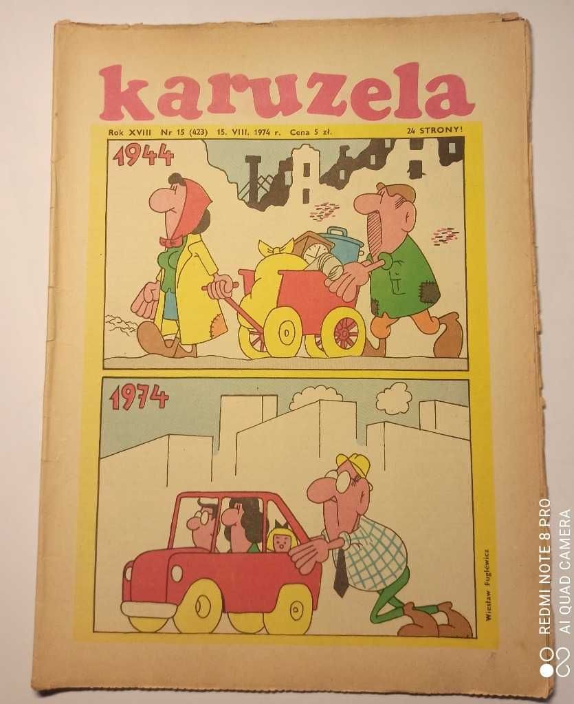 Karuzela - dwutygodnik satyryczny z 1974 r. - 9 egzemplarzy