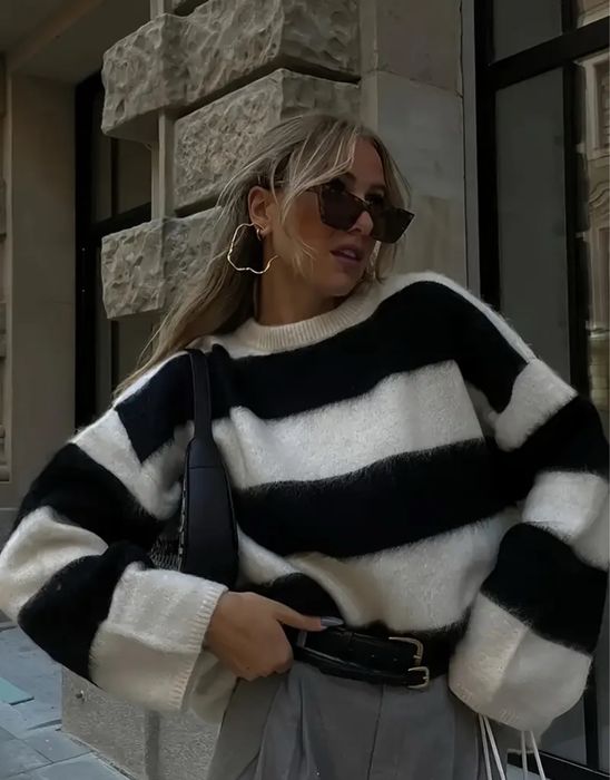 Nowy sweter w paski S