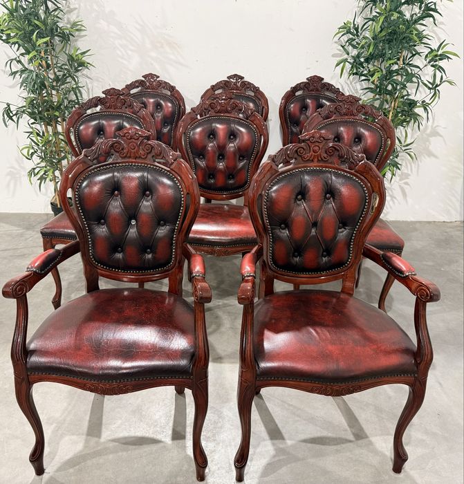 Ładny zestaw stół + 8 krzeseł w stylu ludwikowskim. Dowóz, wysyłka