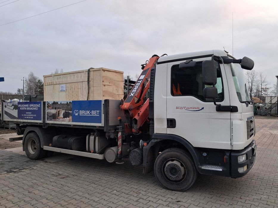 Transport z HDS, łyżka, wywrotka