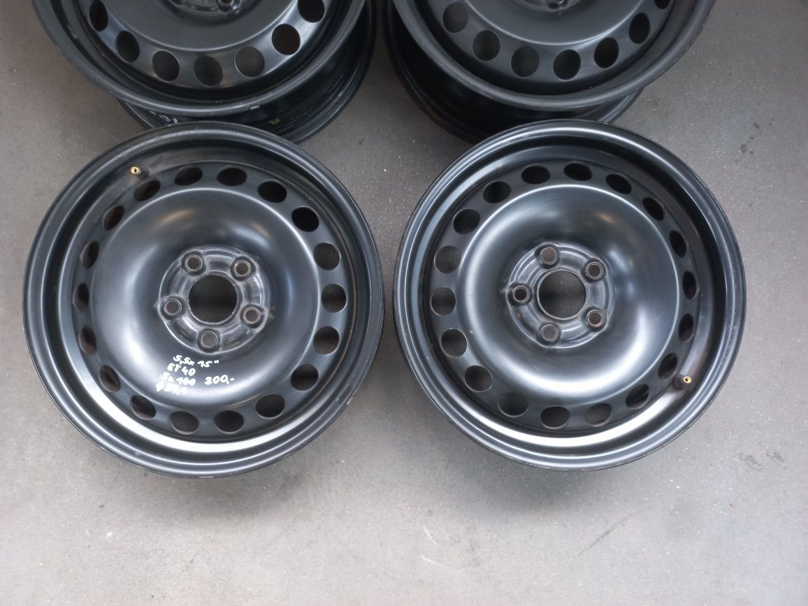 Felgi stalowe 15" 5x100 do Audi A3, VW Polo, Seat Ibiza