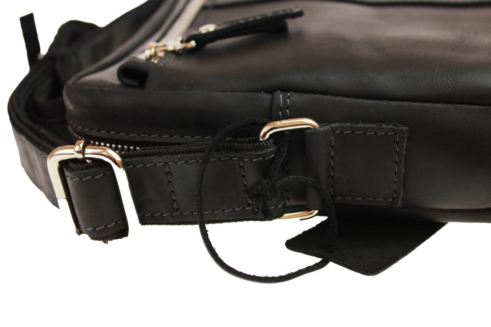 Сумка чоловіча шкіряна на плече SULLIVAN smvp138-1(32) чорна