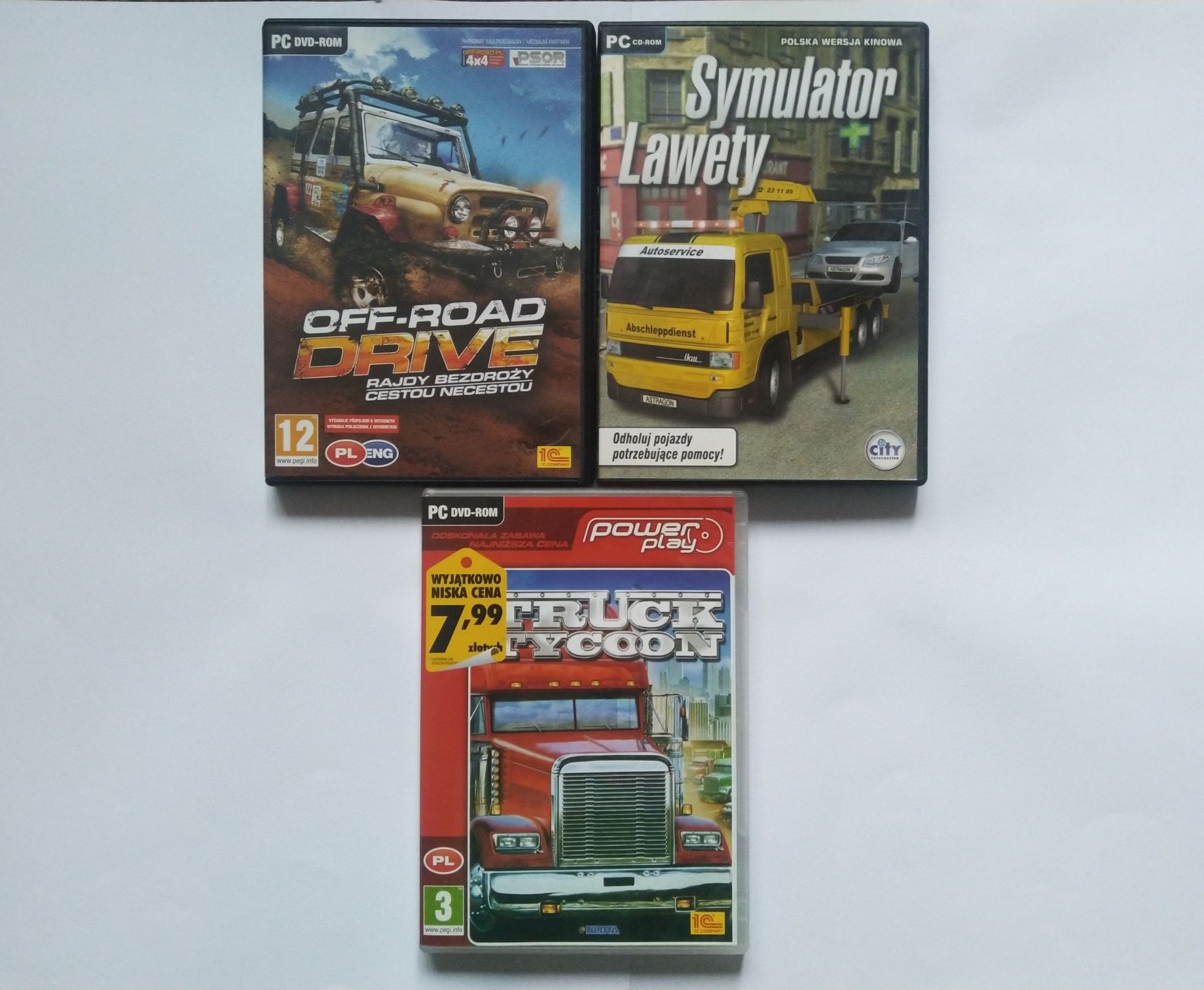 Zestaw gier PC PL Symulator lawety+ Off-Road Drive + Truck Tycoon